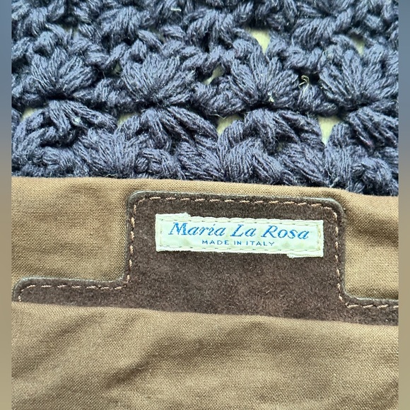 Maria La Rosa Crochet Messenger (Crossbody) Bag - Limited Edition (17”x15”) - Picture 5 of 5